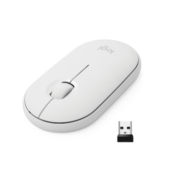 LOGITECH PEBBLE M350 WIRELESS MOUSE OFF WHITE WRLS (910-005716)
