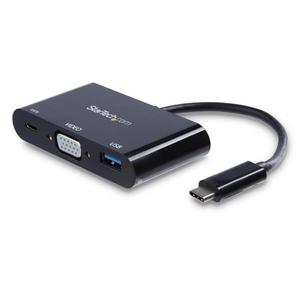STARTECH USB-C to VGA Multifunction Adapter with Power Delivery and USB-A Port	 (CDP2VGAUACP)