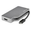 STARTECH SPACE GRAY USB-C ADAPTER - USB C TO VGA DVI HDMI OR MDP ADAPTER CABL (CDPVDHDMDPSG)