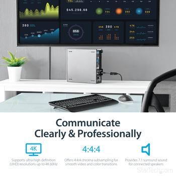 STARTECH StarTech.com DisplayPort to HDMI Adapter 4K 60Hz (DP2HD4K60S)