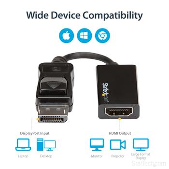 STARTECH StarTech.com DisplayPort to HDMI Adapter 4K 60Hz (DP2HD4K60S)