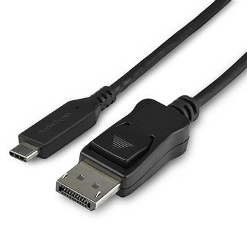 StarTech 3.3ft/1m USB C to DisplayPort 1.4 Cable, 4K/5K/8K USB Type-C to DP 1.4 Alt Mode Video Adapter Converter,  HBR3/ HDR/ DSC,  8K 60Hz DP 1.4 Monitor Cable for USB-C and Thunderbolt 3 - USB-C to DP 8K Cable ( (CDP2DP141MB)