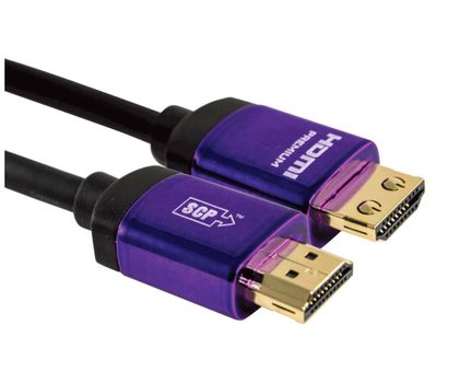 SCP 990UHDV Premium Certified W/ Ethernet HDMI Cable 18Gbps 4K60 4:4:4 HDCP 2.2 HDR 0.9m (990UHDV-3)