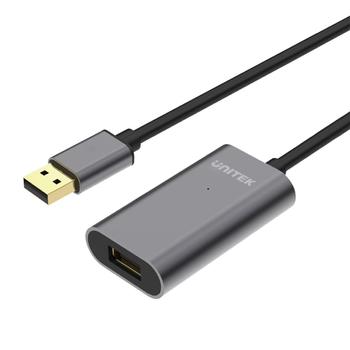 UNITEK Cable USB 2.0 Active Extension,  10m, Alu., Y-272 (Y-272)