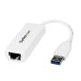 STARTECH USB 3.0 to Gigabit Ethernet NIC Network Adapter - White (USB31000SW)
