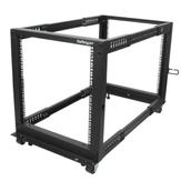 StarTech 12U 19" Open Frame Server Rack, 4 Post Adjustable Depth 23-41" Mobile, Free Standing Rolling Network/ Computer Equipment Data Rack, Dell PowerEdge,  HP ProLiant ThinkServer - Adjustable Server Rack (4PO (4POSTRACK12U)