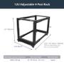 STARTECH 12U Server Rack - Open Frame Adjustable Depth 4 Post Rack (4POSTRACK12U)