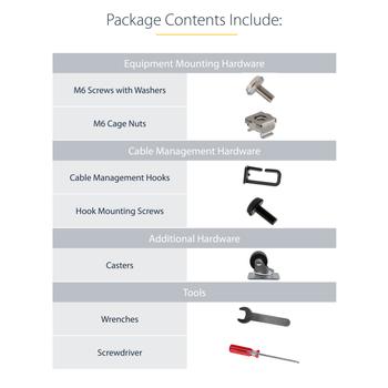 STARTECH 12U Server Rack - Open Frame Adjustable Depth 4 Post Rack (4POSTRACK12U)