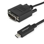 STARTECH 2 m USB-C to DVI Cable - 1920 x 1200 - Black	 (CDP2DVIMM2MB)