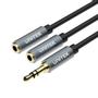 UNITEK Cable miniJack 3,5mm (M) - 2x 3,5mm (F)  Y-C956ABK