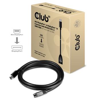 CLUB 3D CLUB3D Minidisplay port 1.4 to Displayport extension cable 8k60hz M/F 1m/3.28ft (CAC-1121)