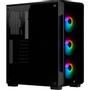 CORSAIR iCue 220T RGB Black Front Glass Edition, Mid-Tower
