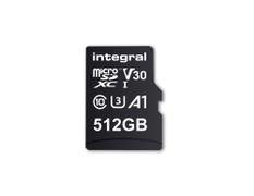 INTEGRAL 512GB MICRO SDXC 80V30, R:100MB/s W:80MB/s U3 V30 + ADAPTER