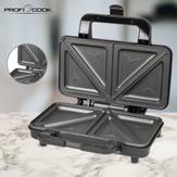 ProfiCook PC-ST 1092 - sandwichmaskin - rustfritt stål / svart (501092)
