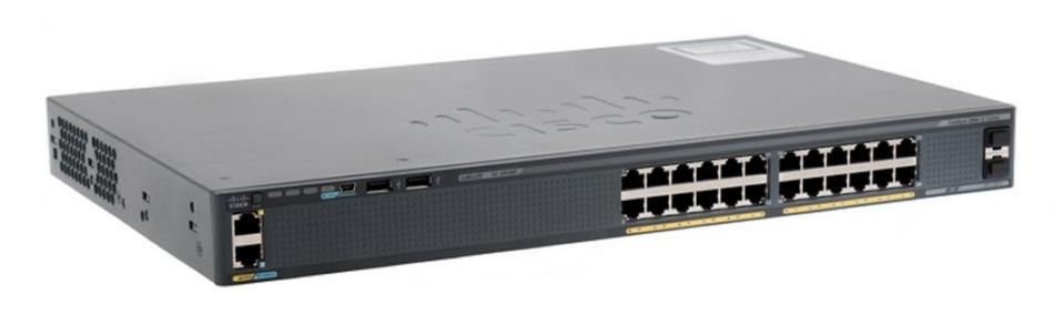 CISCO Catalyst 2960X-24TS-LL - Switch - Administrerad - 24 x 10/ 100/ 1000 + 2 x Gigabit SFP - skrivbordsmodell,  rackmonterbar (WS-C2960X-24TS-LL)