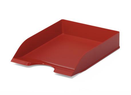 DURABLE Stackable Letter Tray Filing Tray Desk Organiser for A4 Documents Red - 1701672080 (1701672080)