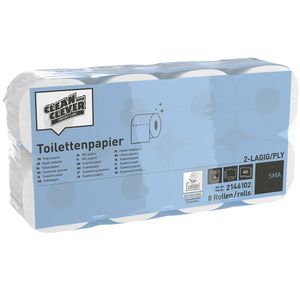 OnlineSupplies Toiletpapir SMA100 2-lags Natur Clean and Clever Sæk/64 (2133763)