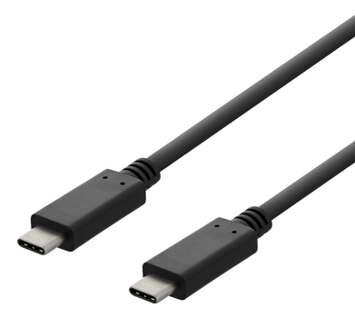 DELTACO USB-C Kabel Han/Han 2m. sort (USBC-2002)