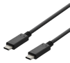 DELTACO USB 2.0 USB-C - USB-C charging cable, 3A, 1m, black