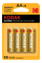 KODAK ULTRA premium alkaline AA battery (4 pack)