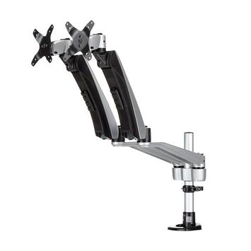 StarTech Desk Mount Dual Monitor Arm - Full Motion Articulating Arms - Premium Dual Monitor Stand - For up to 30" (19.8lb/ 9kg) VESA Mount Monitors - Tool-less Assembly - Steel & Aluminum monteringssett - full  (ARMDUAL30)