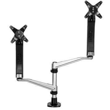 StarTech Desk Mount Dual Monitor Arm - Full Motion Articulating Arms - Premium Dual Monitor Stand - For up to 30" (19.8lb/ 9kg) VESA Mount Monitors - Tool-less Assembly - Steel & Aluminum monteringssett - full  (ARMDUAL30)