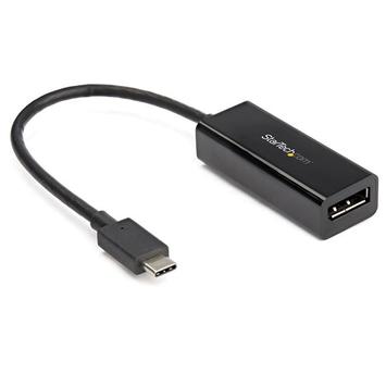StarTech USB C to DisplayPort Adapter, 8K/5K/4K USB Type C to DP 1.4 Alt Mode Video Converter,  HBR3/ DSC/ HDR,  8K 60Hz, Thunderbolt 3 Compatible DisplayPort 1.4 Monitor Display Adapter - 8K USB-C to DP Adapter ( (CDP2DP14B)