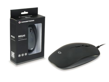 CONCEPTRONIC Mouse Ambidextrous Usb Type-A (REGAS01B)