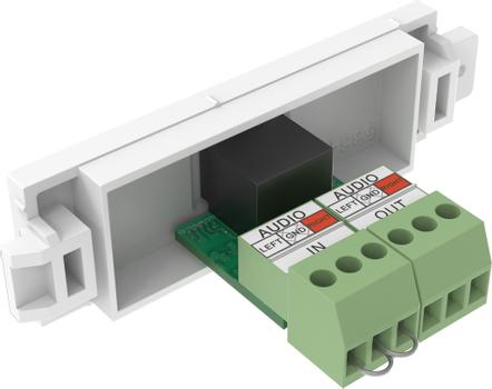VISION Techconnect Modular AV Faceplate - LIFETIME WARRANTY - 3.5 mm minijack module - for use with stereo audio cable - pass-through terminal on rear - TRS - bare-wire phoenix connectors on rear - fixes int (TC3 3.5MM/V2)