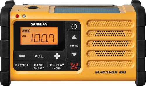 SANGEAN MMR-88, portabel FM/AM vev/ solcells-radio,  justerbar ficklampa (A500343)