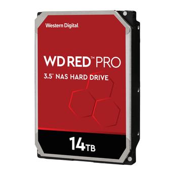 WESTERN DIGITAL WD Red Pro NAS Hard Drive WD141KFGX - Hard drive - 14 TB - internal - 3.5" - SATA 6Gb/s - 7200 rpm - buffer: 512 MB (WD141KFGX)