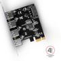 AXAGON PCIe Adapter 4x USB3.0 UASP VIA Factory Sealed (PCEU-430VL)