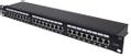 INTELLINET INT Patch Panel, 19", Cat6A, 24-Port, Shielded, 1 U, Black