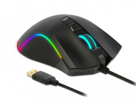DELOCK Optische 7-Tasten USB Gaming Maus - Rechtshänder (12670)