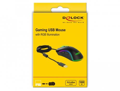 DELOCK Optische 7-Tasten USB Gaming Maus - Rechtshänder (12670)