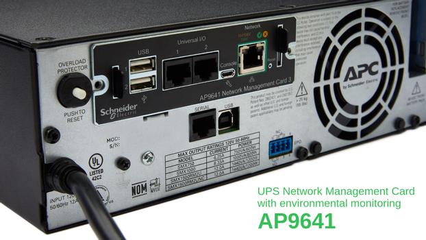 APC Network Management Card 3 with PowerChute Network Shutdown & Environmental Monitoring - adapter for fjernstyrt administrasjon (AP9641)