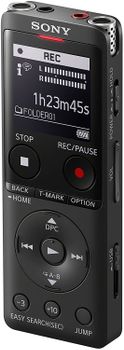 SONY UX570 digital stemmeopptaker Støyreduserende mikrofon, 4 GB minne, USB, OLED-skjerm,  LPCM/ MP3/ AAC/ WMA (ICDUX570B.CE7)