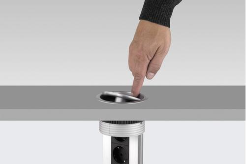 EVOLINE EVOline® Port Sølv 3x stikk Sølv/grå topp (159310000600)