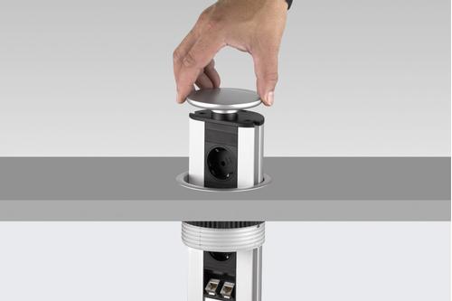 EVOLINE EVOline® Port Sølv 3x stikk Sølv/grå topp (159310000600)