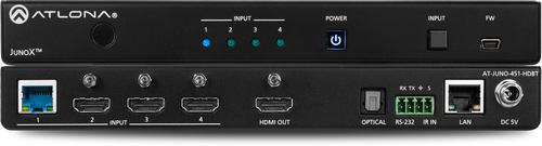 Atlona 4K HDR Three-Input HDMI Switcher and Receiver with HDBaseT input and Auto-Switching (AT-JUNO-451-HDBT)