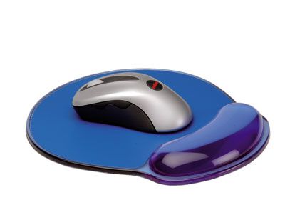 ROLINE Mousepad w/ Wristrest. Transparent. Blue  (18.01.2029)