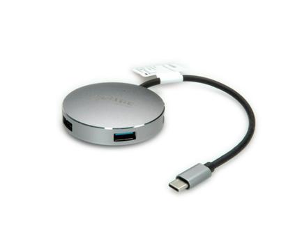ROLINE USB3.2 Gen1 Hub, 4 Ports, Type C connection cable (14.02.5036)