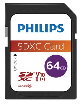 PHILIPS SD SDXC Card  64GB Card Class 10 (FM64SD55B/00)