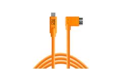 TETHER USB-C to 3.0 Micro- B Right Angle 4,60m orange