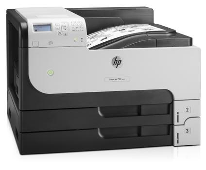 HP P LaserJet Enterprise 700 M712dn, print, A3, mono, 40ppm, 512MB, 1200 x 1200dpi, 100 sheet multipurpose paper tray, 2 250 sheet paper trays, 2 hi-speed USB 2.0, 1 hi-speed USB 2.0 device, 1 gigabit et (CF236A#B19)
