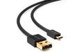 DELEYCON USB 2.0 kabel, 0,15m, USB-A: Han - USB-Micro B: Han, Sort