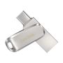 SANDISK Ultra Dual Drive Luxe 128GB USB C USB A Stainless Steel Flash Drive (SDDDC4-128G-G46)