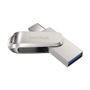 SANDISK Ultra Dual Drive Luxe 128GB USB C USB A Stainless Steel Flash Drive (SDDDC4-128G-G46)