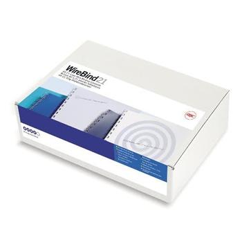GBC Spiralryg Wire 10,0mm Sølv 21 ringe 2:1 70 ark Æsk/100 (IB160837)