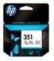 HP 351 original ink cartridge tri-colour low capacity 3.5ml 170 pages 1-pack